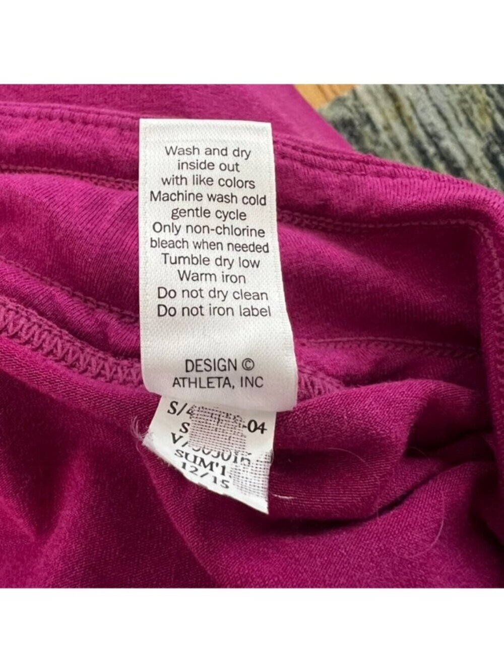 Vtg Athleta Pink Drawstring Beach Vacation Euro Summer Travel Midi M Athleisure - Picture 8 of 12